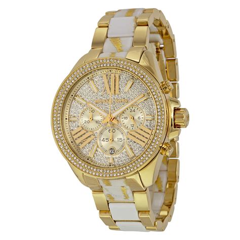 Michael Kors Wren White Zebra Diamond Dial Ladies Quartz 